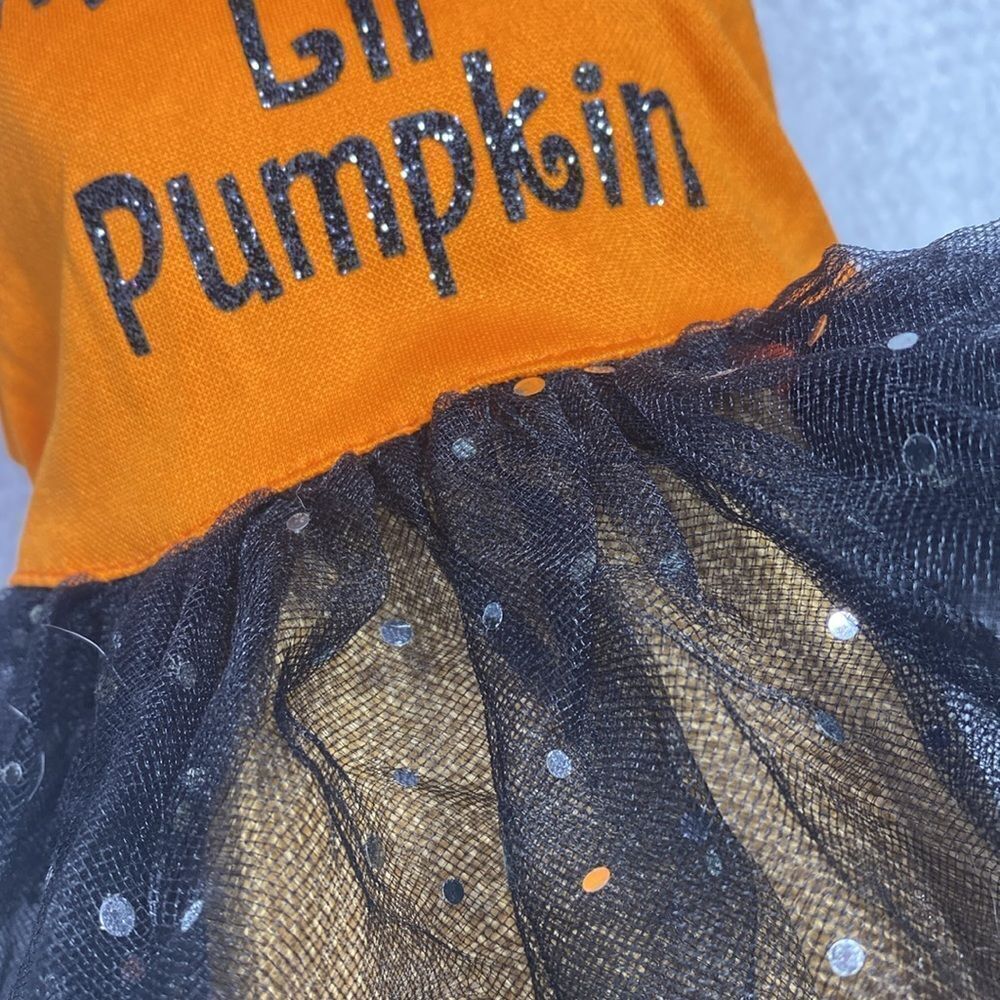 Halloween Tulle Skirt Dog Dress Mommy's Lil' Pumpkin - Picture 4 of 7